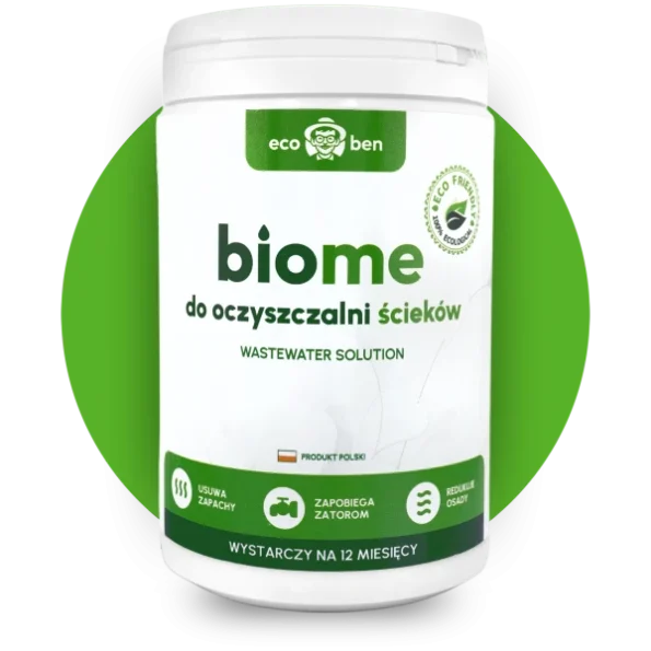 Produkt BioMe Wastewater Solution do oczyszczalni ścieków marki EcoBen