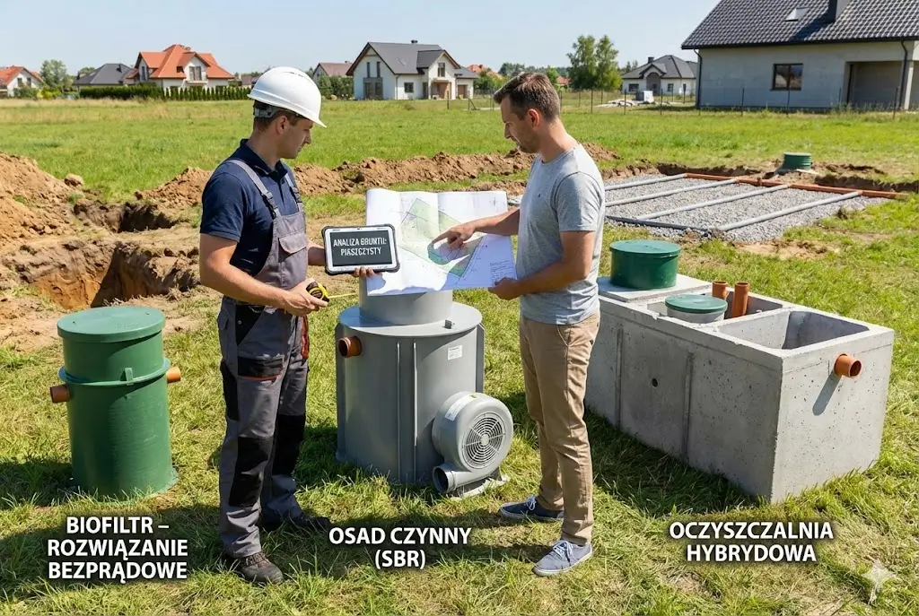Porównanie trzech rodzajów przydomowych oczyszczalni ścieków na placu budowy | EcoBen