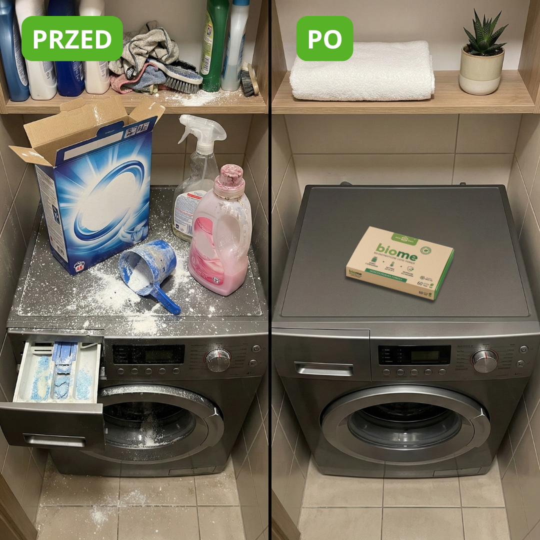 Skutki stosowania tradycyjnych detergentów — Bio-Enzymatyczne Listki Piorące BioMe jako alternatywa