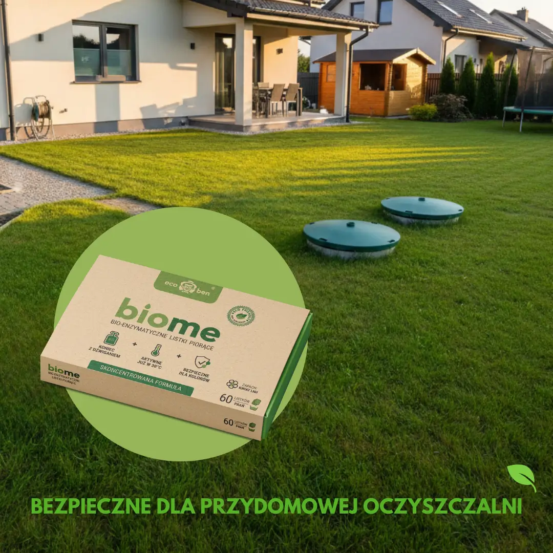 Przydomowa oczyszczalnia ścieków — Bio-Enzymatyczne Listki Piorące BioMe są bezpieczne dla bakterii
