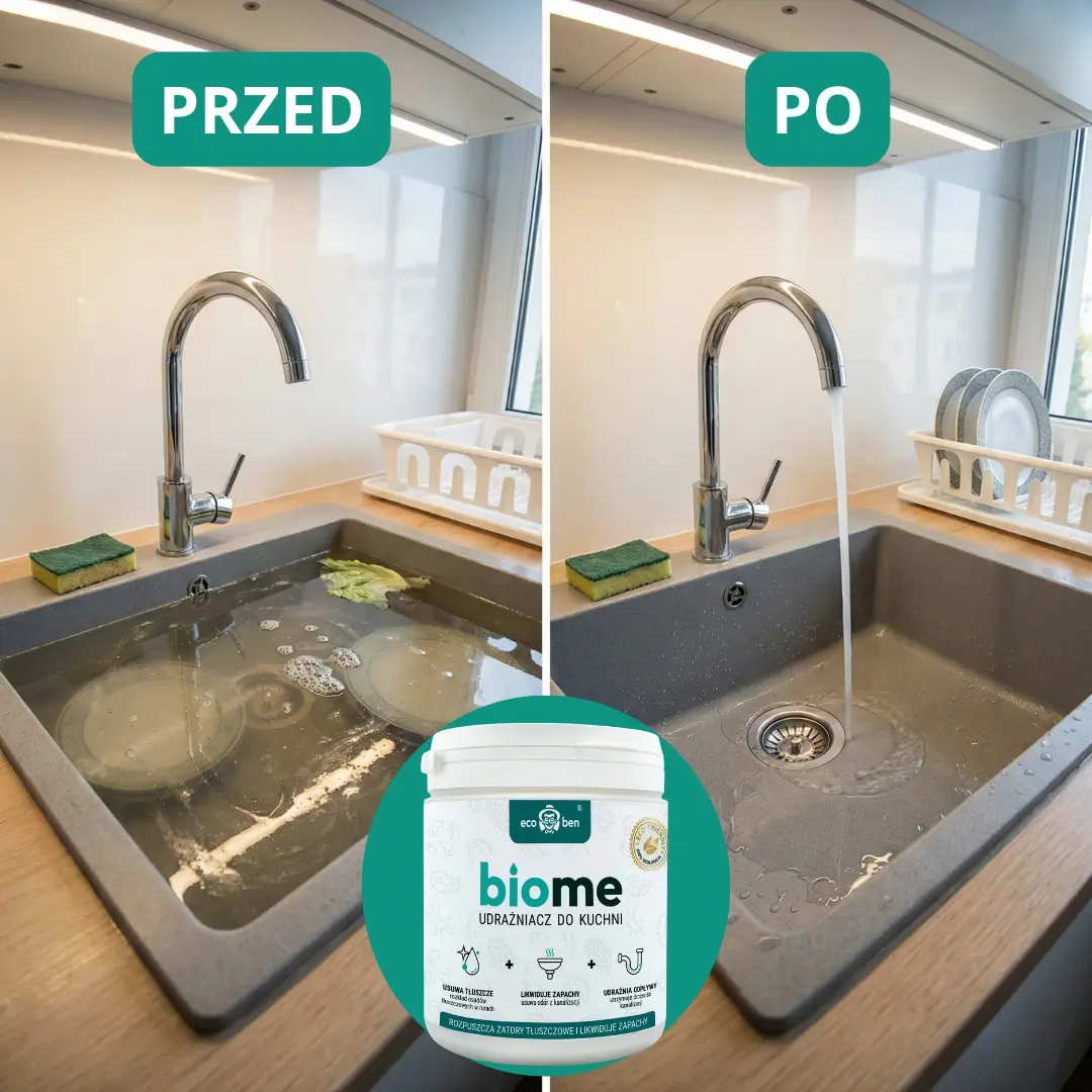 BioMe Udrażniacz do Kuchni — etykieta