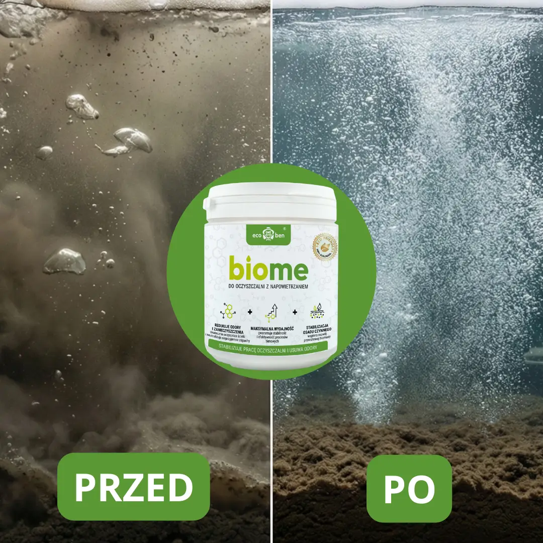 BioMe do oczyszczalni z napowietrzaniem — wsparcie po dłuższej nieobecności domowników