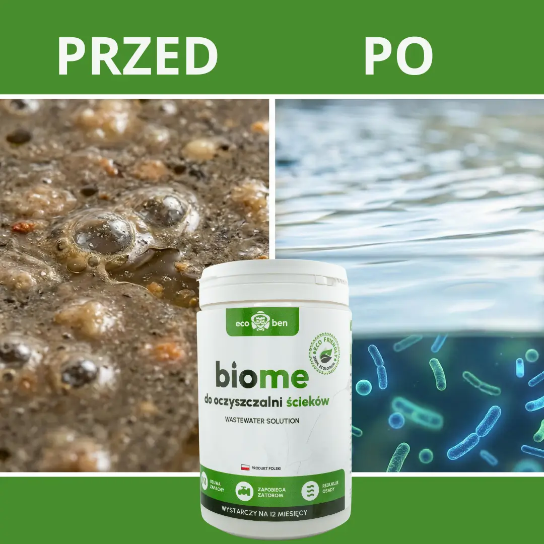 Efekty stosowania BioMe Wastewater Solution — czysta woda w oczyszczalni