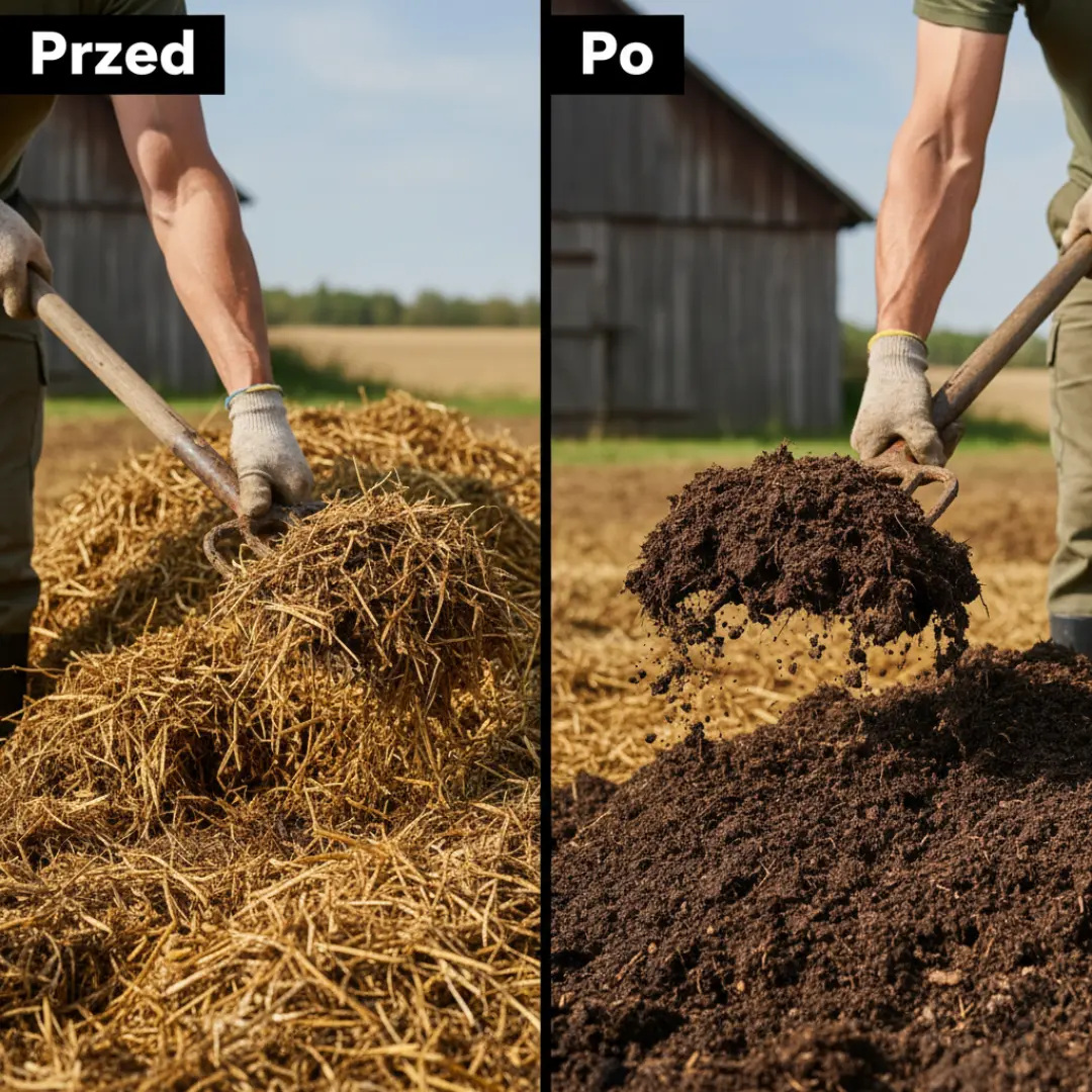 Pryzma obornika ze skorupą – problem z niekontrolowaną fermentacją