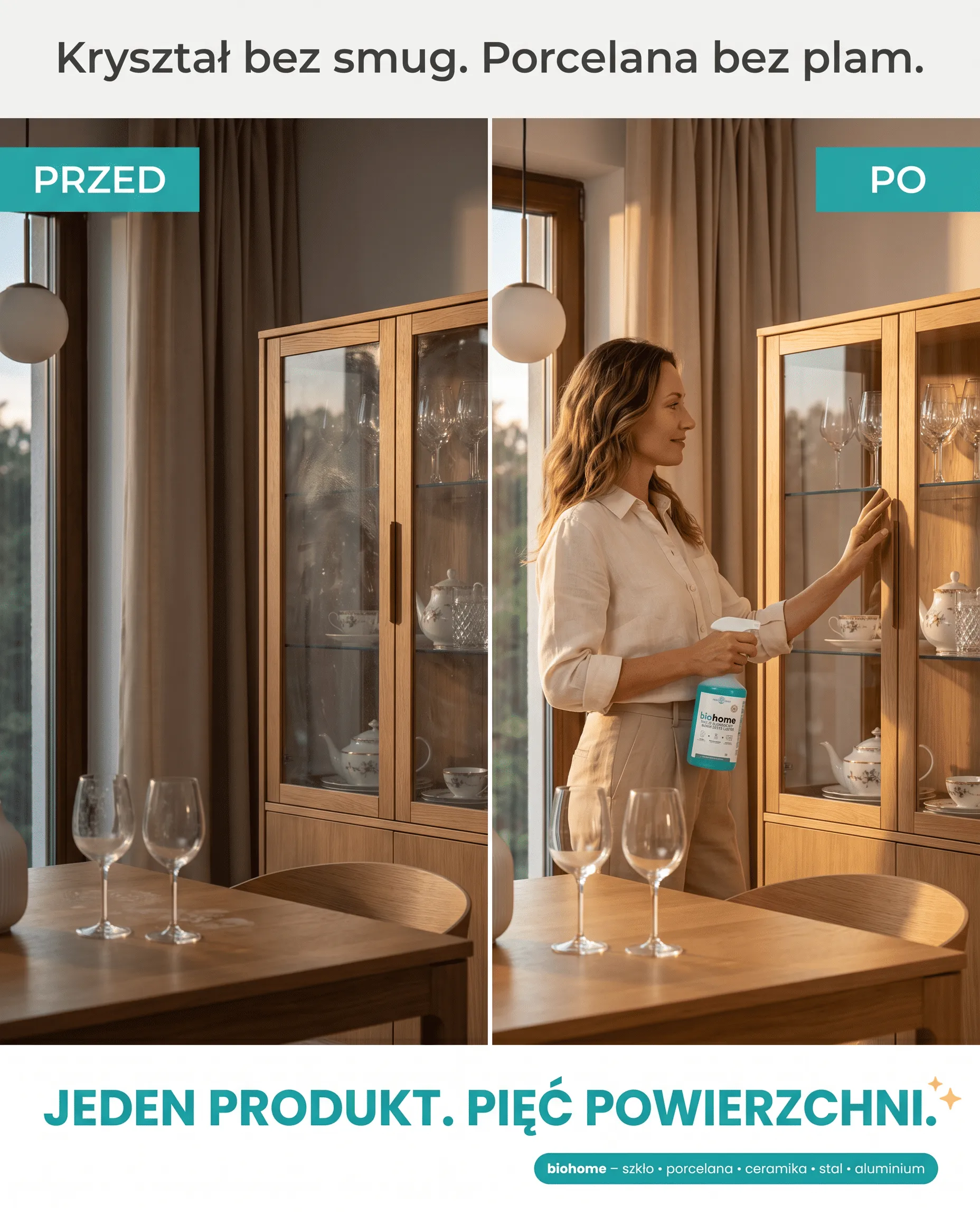 BIOHOME Płyn do Szyb i Luster – efekt bez smug