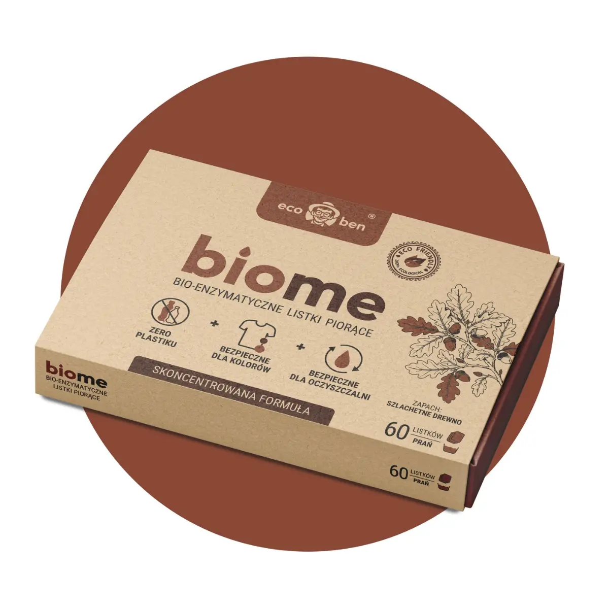 listki szlachetne drewno Bio-enzymatyczne listki piorące Szlachetne Drewno 120g - 60 prań - obrazek 1