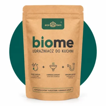BioMe Udrażniacz do Kuchni 250 g – brązowy doypack kraft z zielonym nadrukiem